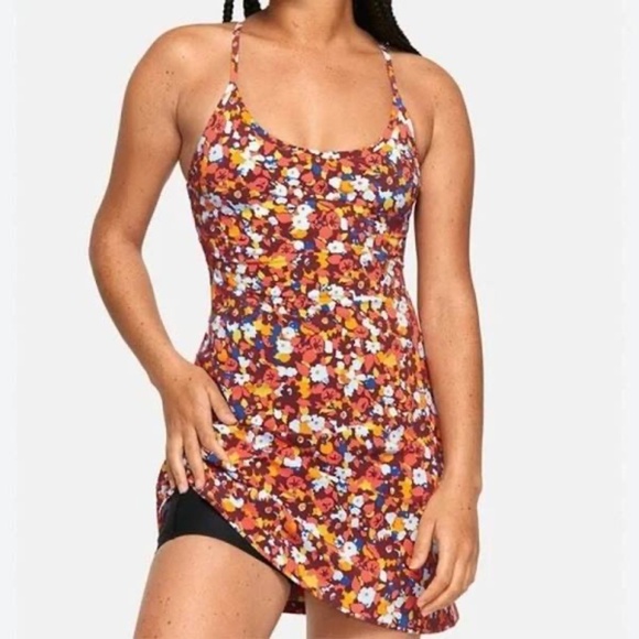 Outdoor Voices Dresses & Skirts - Outdoor Voice The Exercise Dress in Paprika Bloom Orange Floral